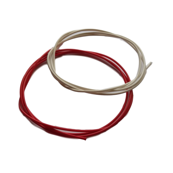 22 AWG Wht/Red  Mil-Spec Wire 600V Stranded Silver Plated Copper 25ft PTFE 
