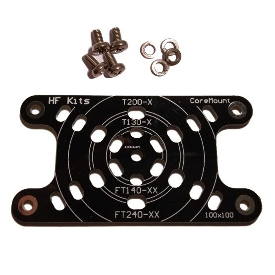 Mounting plate for Ring core in 100 x 100 x 55 mm housing